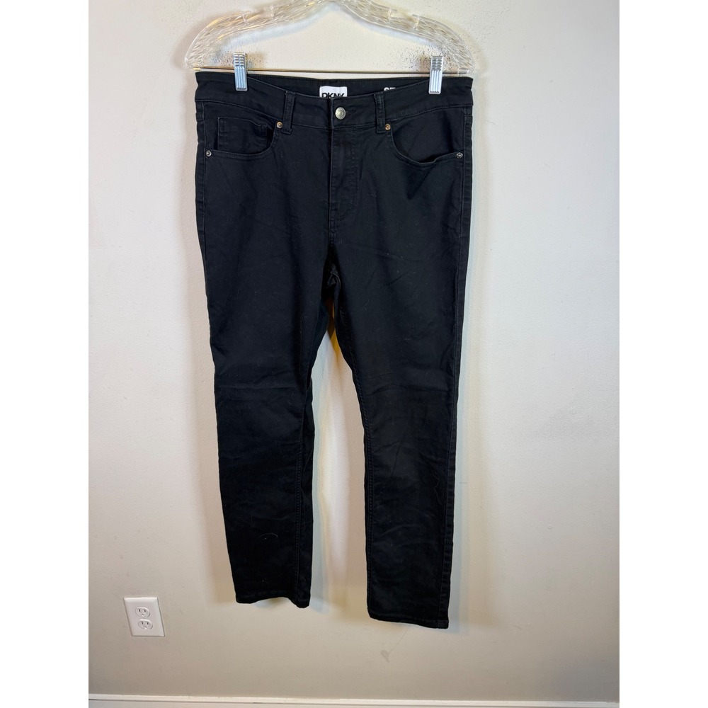 DKNY Mens Stanton Slim Fit Stretch Pants Black W32 L30